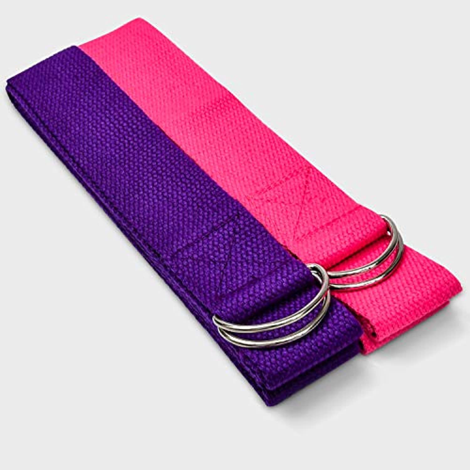 Correa de yoga Techsea/hebilla ajustable con anilla en D – mejor para estiramiento diario, terapia física, fitness