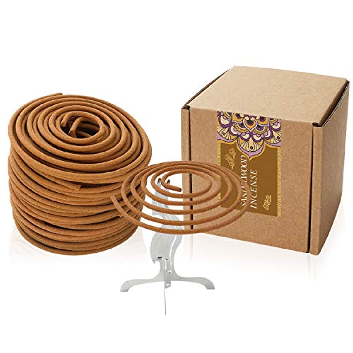 Incienso espiral para decoración del hogar, quemador de incienso (incienso de sándalo)