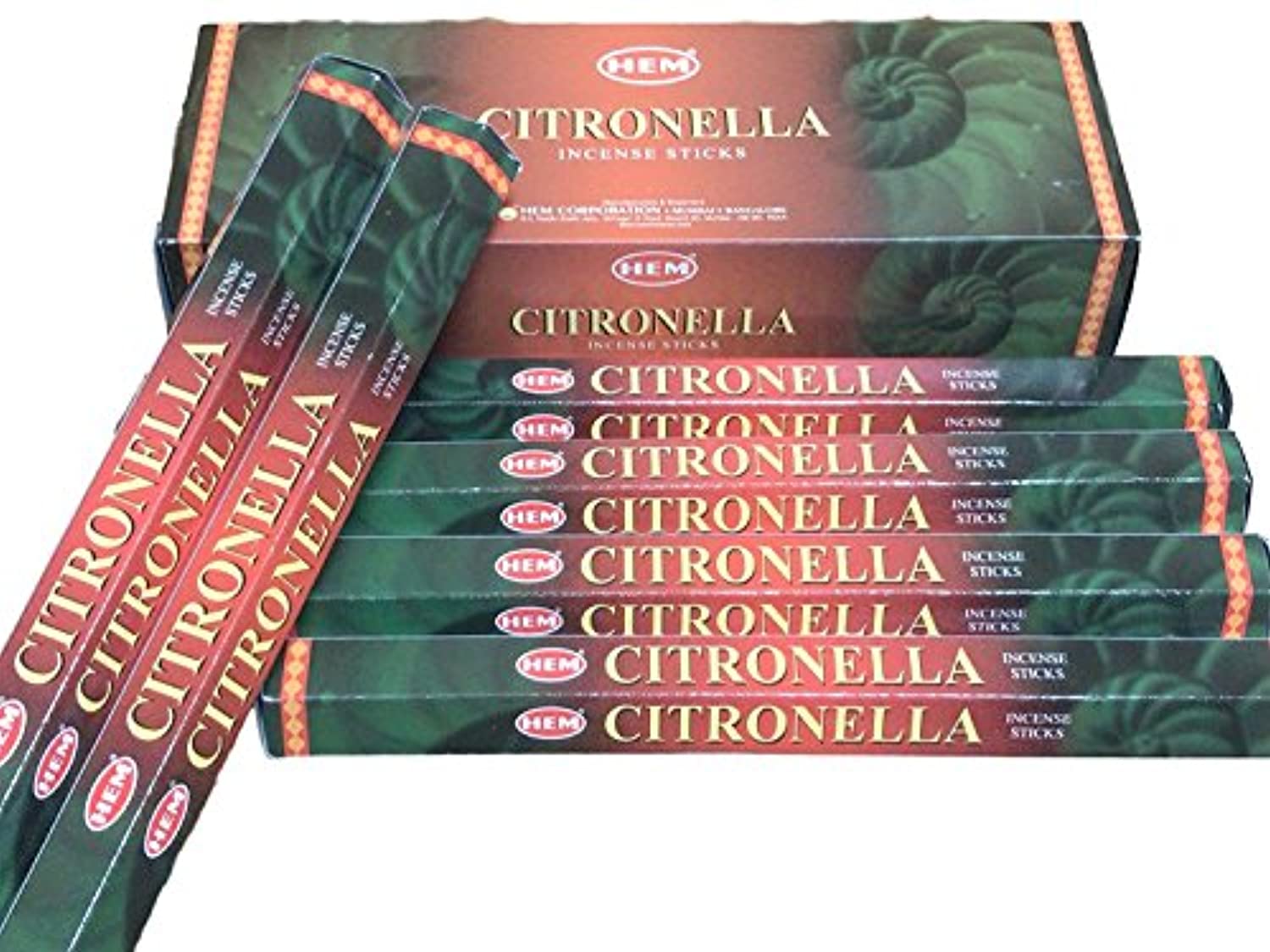 Citronella - Caja de 6 tubos de 20 varillas de incienso HEM