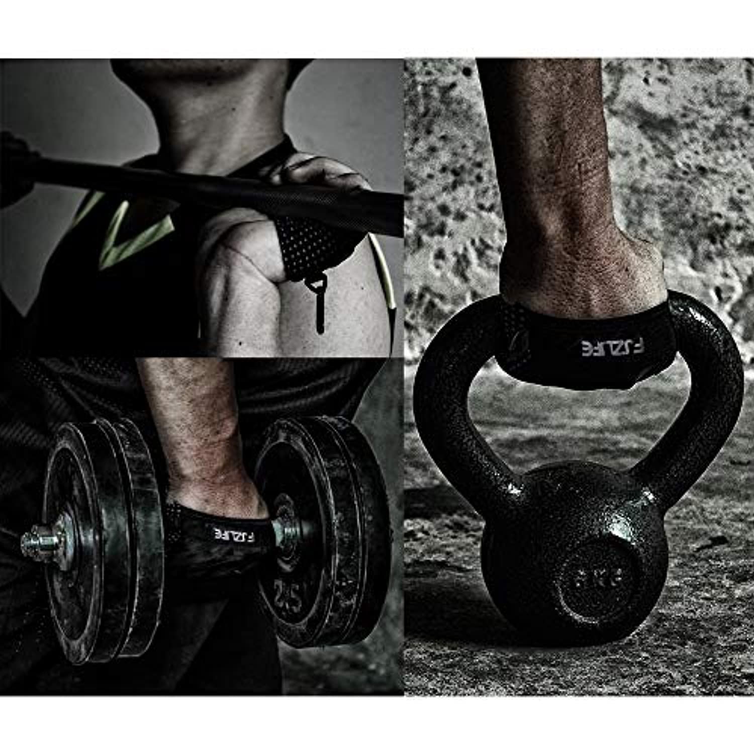 FJZLIFE - Guantes de fitness para entrenamiento cruzado, levantamiento de pesas, ciclismo, culturismo, yoga, dominadas y fitness, palma de agarre de silicona mejorada, mejora tu fitness sin rasgaduras de mano