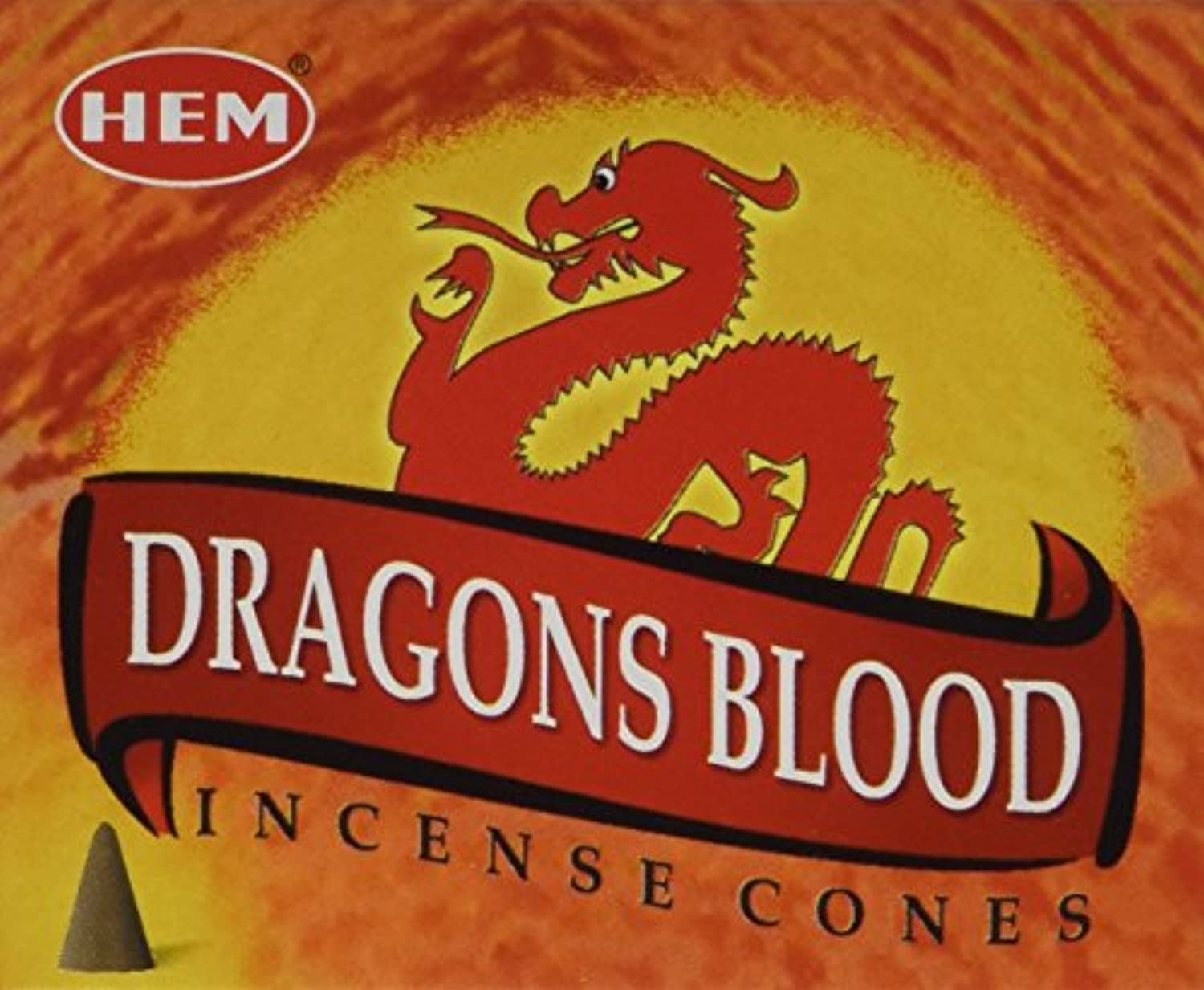 Sangre del Dragón - Caja de 12 cajas, 10 conos cada uno, incienso HEM de la India