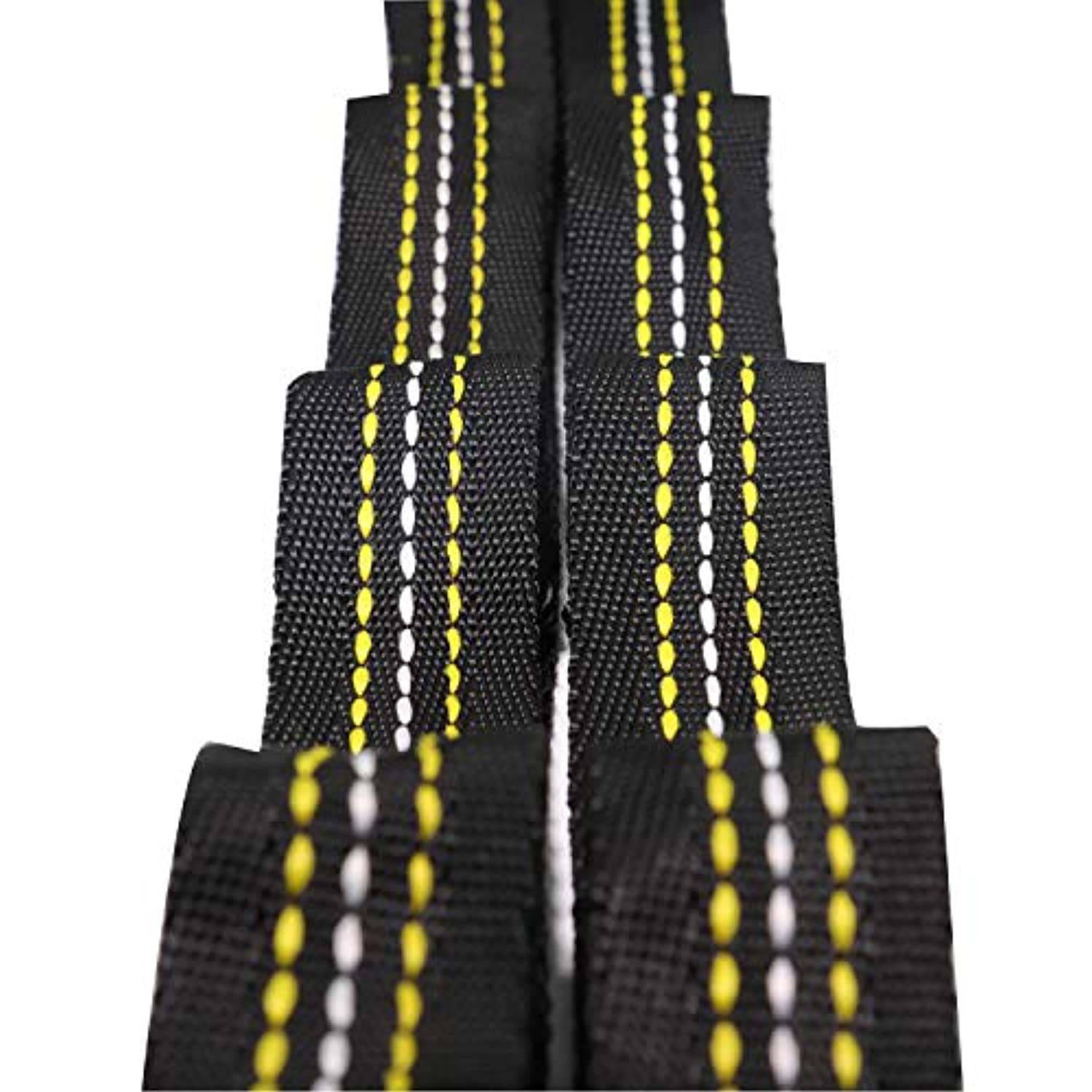 Pys - Correas de extensión para hamaca de 5.0 ft para yoga aéreo, para ejercicios de fitness, múltiples bucles para escalar fuerza, cadenas de margaritas que incluyen 2 mosquetones de seguridad