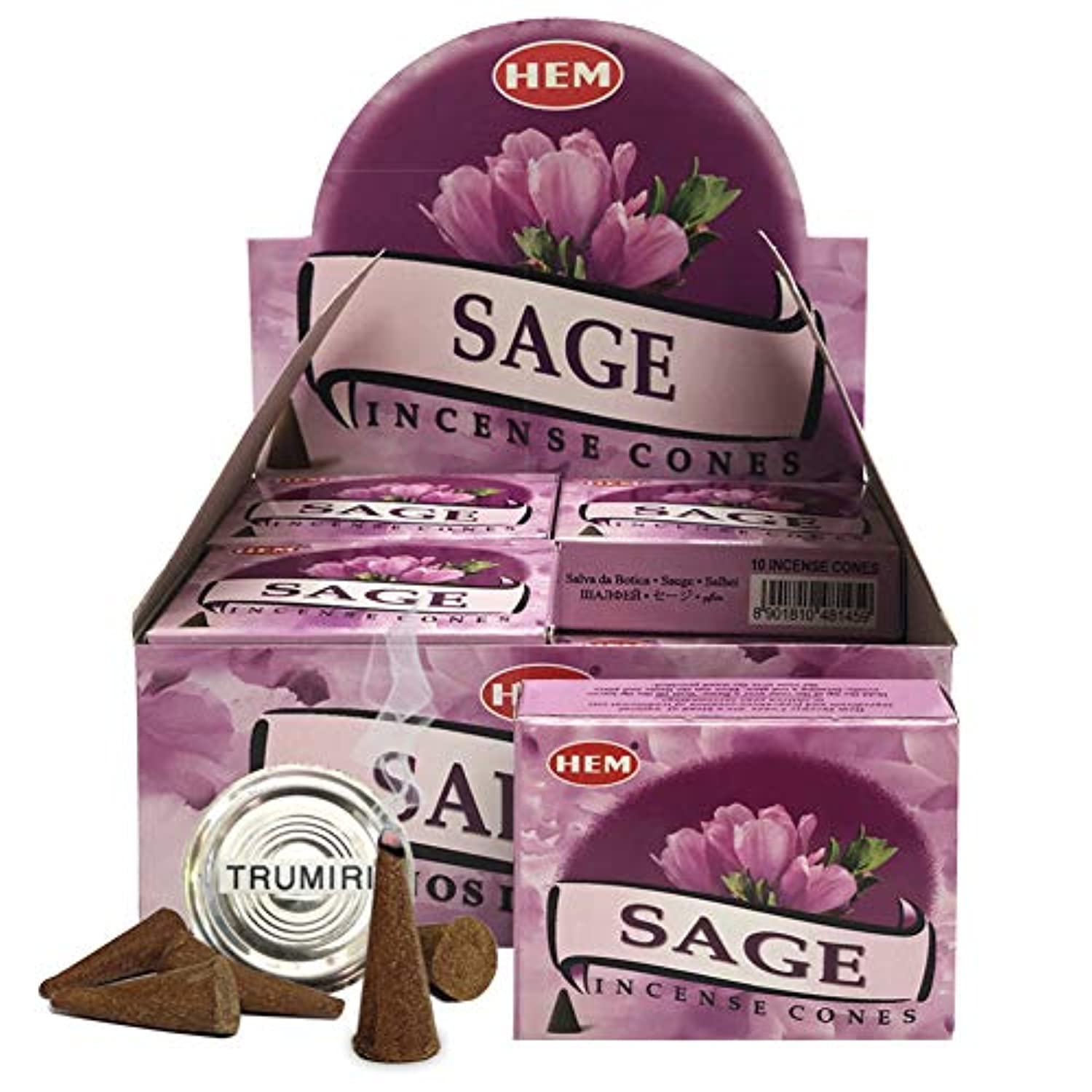 Conos de incienso de salvia y cono quemador de incienso paquete Insence Insense Inscents Insienso
