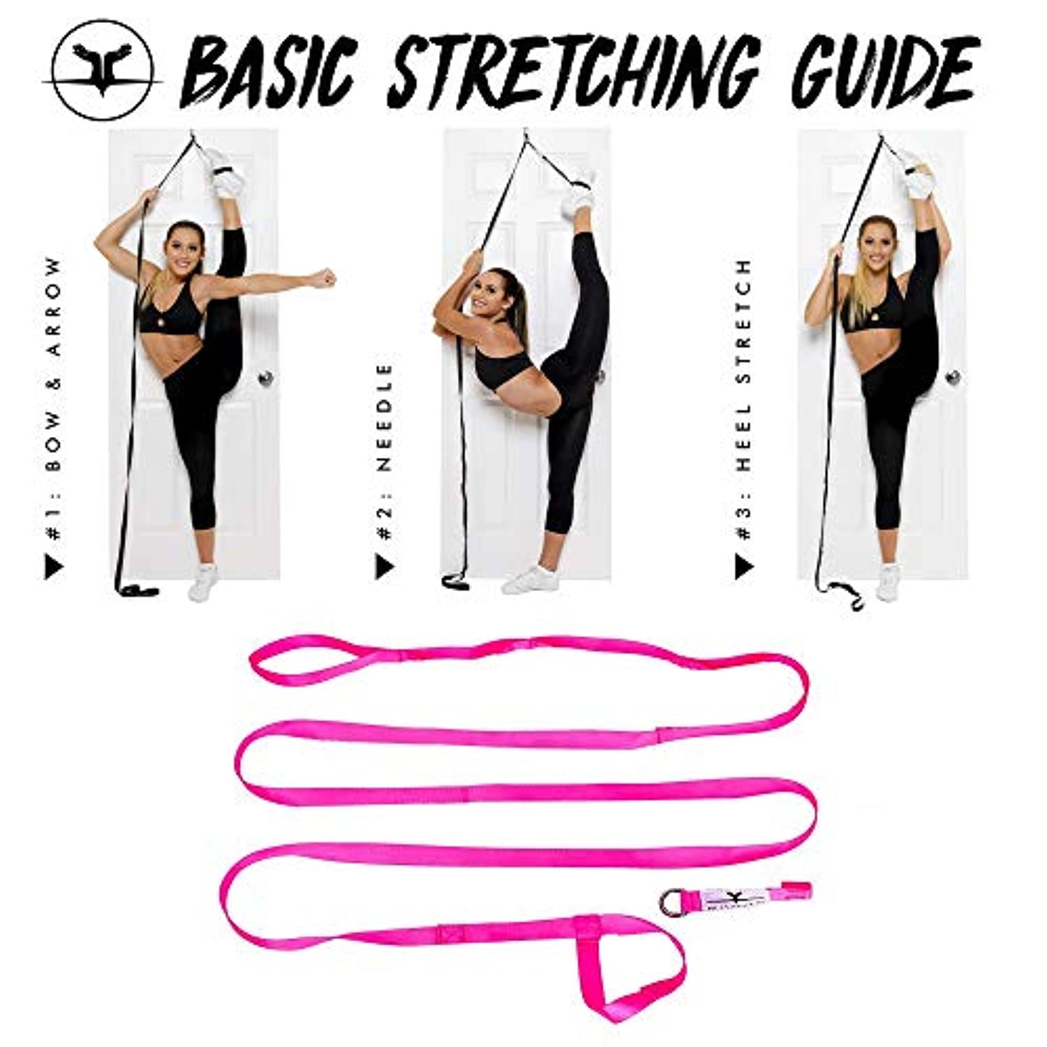 Stunt Soporte Mejor Venta de puerta Flexibilidad y estiramiento correa de pierna, ideal para Cheer, dance Gimnasia, o cualquier deporte. -