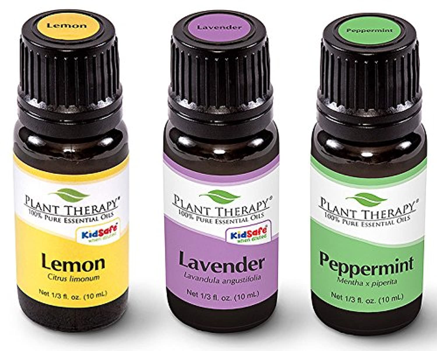 Plant Therapy Juego de aceite esencial de limón, lavanda y menta 0.3 fl oz (1/3 oz) 100% puro, sin diluir, grado terapéutico