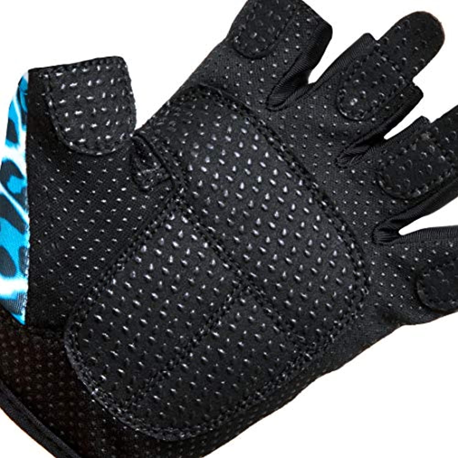 Contraband Pink Label 5297 - Guantes de elevación con estampado de leopardo para mujer, 2 pares, ligero, vegano, mediano, acolchado de microfibra amara, cuero con agarre de silicona