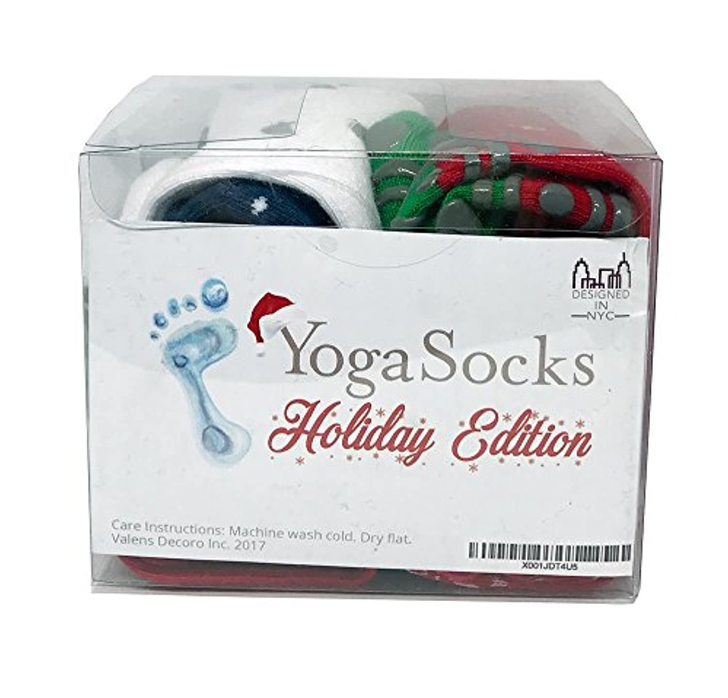 día festivo Grip antideslizante calcetines 4 unidades por yogisocks Skid Yoga Pilates Barre Bikram Hospital para las mujeres