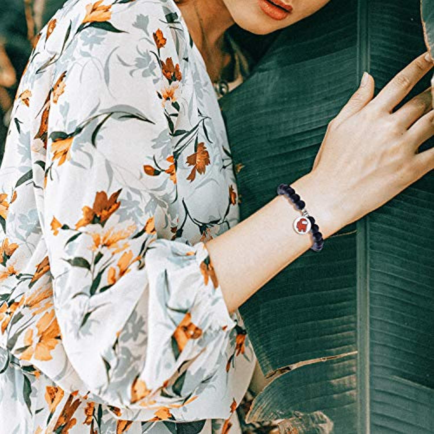 COLOYAN 4 piezas entre nosotros pulseras de cuentas para hombres y mujeres tripulantes juego impostor entre nosotros fans regalos