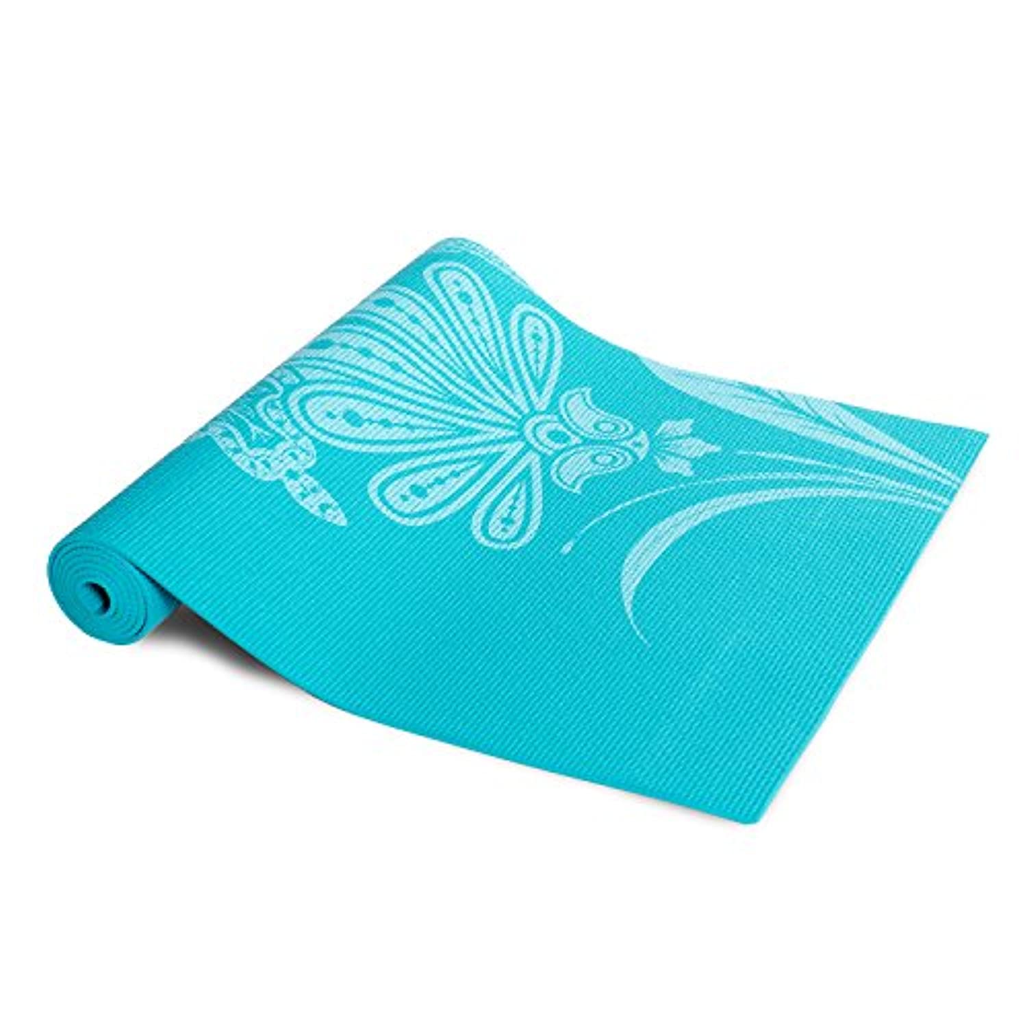 Tapete de yoga Tone Fitness con patrón floral