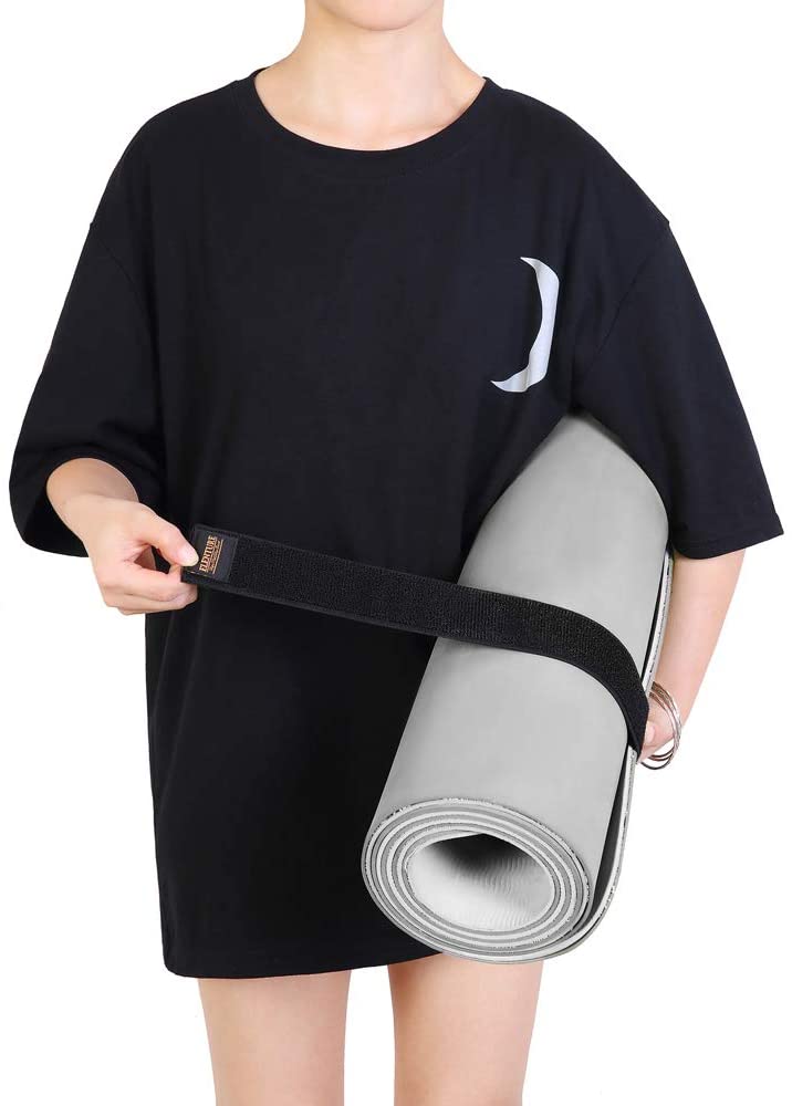 Correa de velcro para esterilla de yoga de ELENTURE – mantiene tu alfombrilla firmemente enrollada y segura, se adapta a la mayoría de tamaños de colchonetas, 22.8 pulgadas de largo x 2 pulgadas de ancho (alfombrilla no incluida).