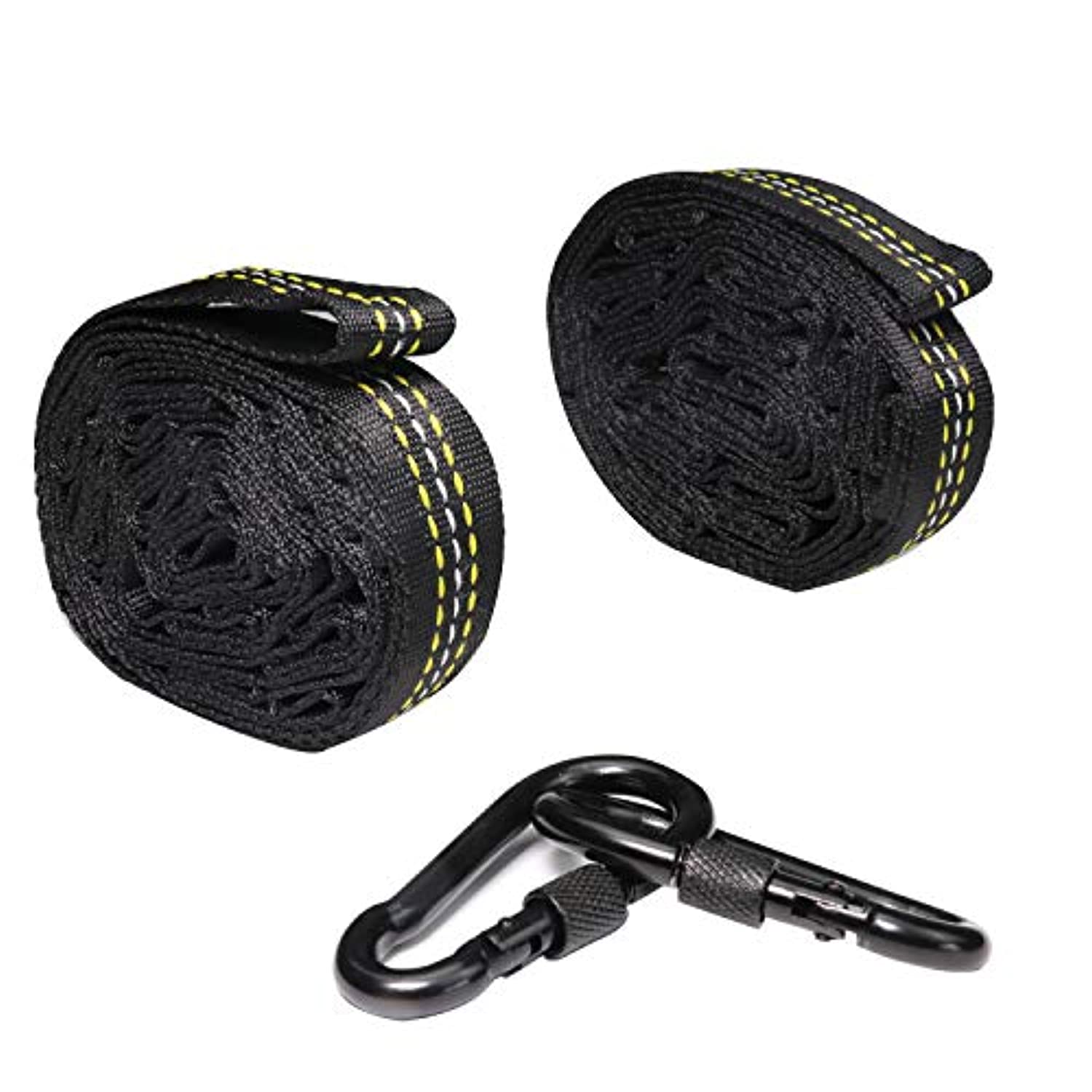 Pys - Correas de extensión para hamaca de 5.0 ft para yoga aéreo, para ejercicios de fitness, múltiples bucles para escalar fuerza, cadenas de margaritas que incluyen 2 mosquetones de seguridad