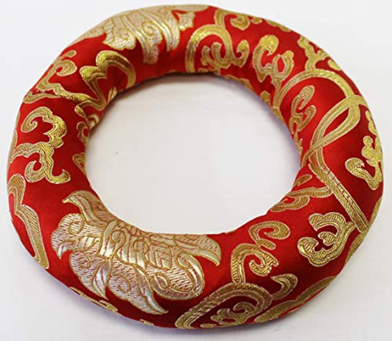 F1041/F783 Almohada de brocado de seda para cuenco tibetano hecho a mano en Nepal