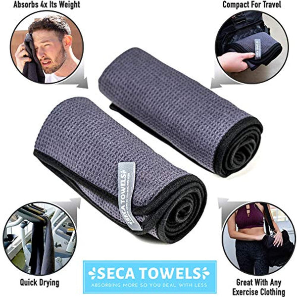BOBOR Juego de toallas de gimnasio, toalla deportiva de microfibra para  hombres y mujeres, súper suave y de secado rápido, juego de 3 toallas para