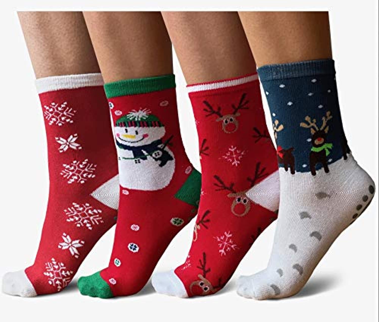 día festivo Grip antideslizante calcetines 4 unidades por yogisocks Skid Yoga Pilates Barre Bikram Hospital para las mujeres