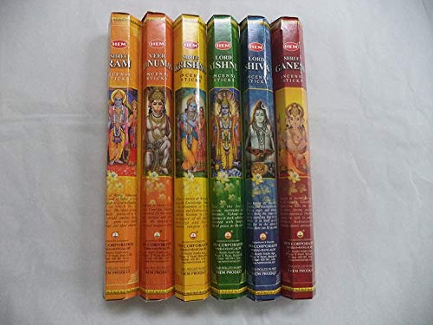 Dobladillo de la India dios Series Varillas de incienso Variedad Combo # 2 6 x Total de 20 = 120
