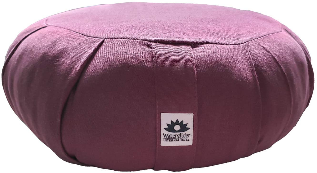 Cojín de meditación de algodón orgánico Waterglider International de Organic Cotton Stuffing (blanco natural)