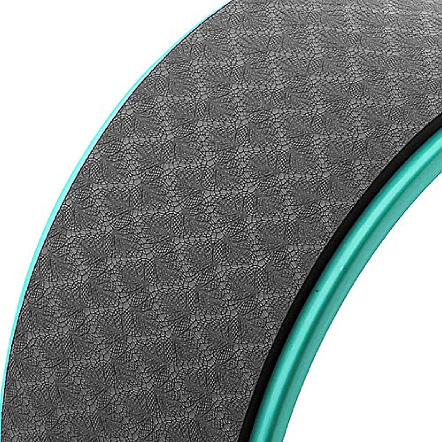 REEHUT - Rueda de yoga para dolor de espalda (12.0 x 5.0 in, rodillo de espalda y camilla con cojín grueso para Dharma Yoga pose, espalda y estiramiento)