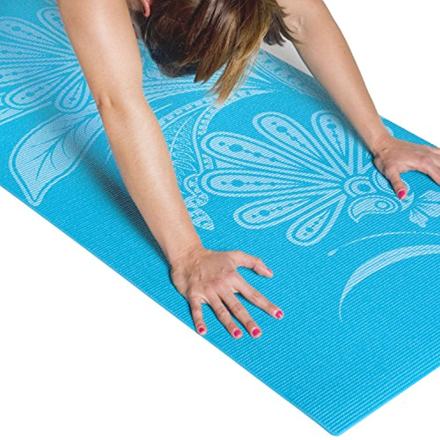 Tapete de yoga Tone Fitness con patrón floral
