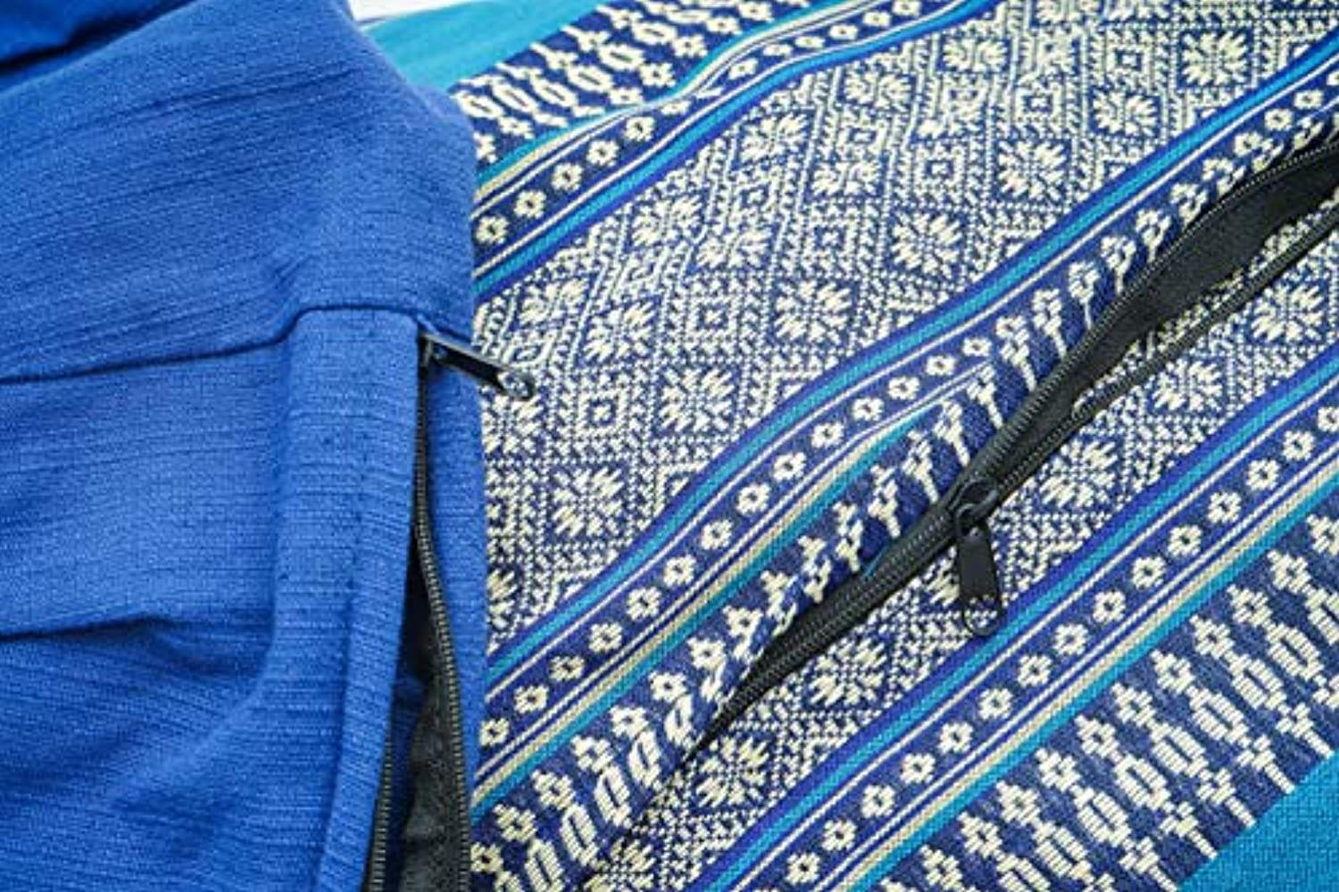 Leewadee - Juego de funda de cojín de meditación redonda extraíble y lavable, diseño de Zafu y alfombrilla cuadrada grande de Zabuton para asientos en el suelo, ecológico orgánico y natural,