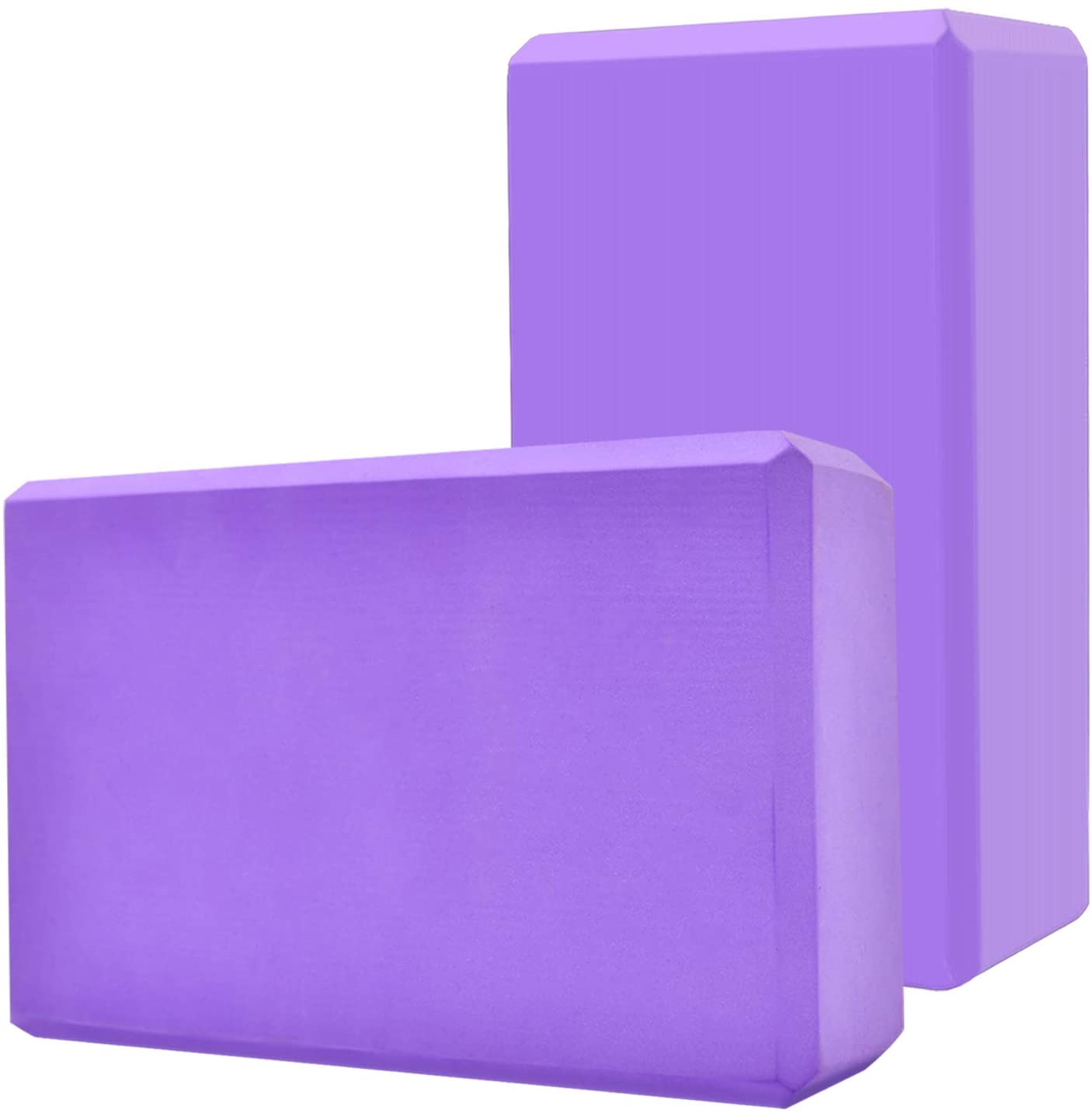 Techsea Bloque de yoga, 2 paquetes de ladrillos de espuma EVA de alta densidad, superficie antideslizante suave para yoga, pilates, meditación, entrenamiento