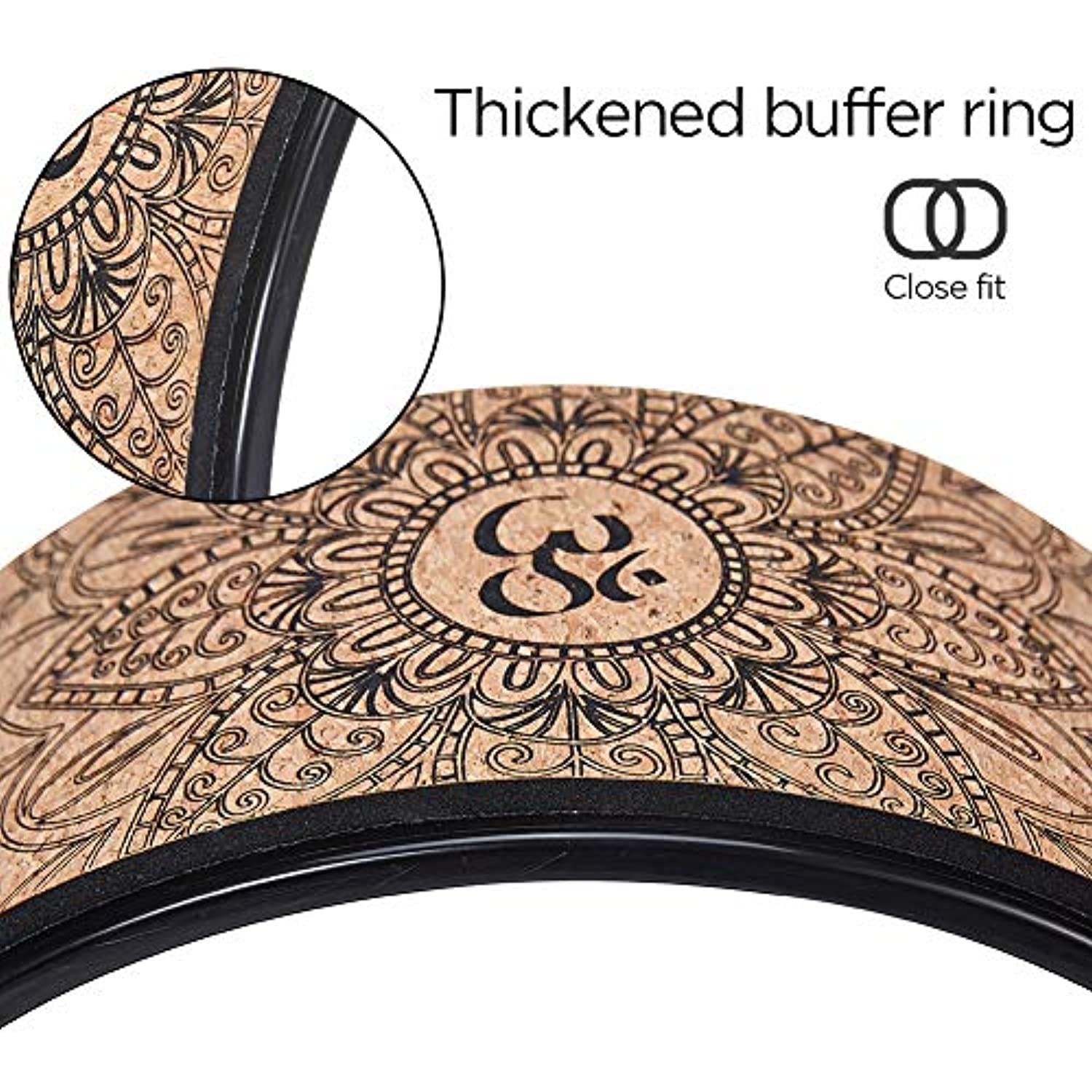 Rueda de yoga redder de 12.6 pulgadas de TPU Mandala, rueda de masaje para yoga, rodillo de espuma de apoyo para estiramiento para aumentar la flexibilidad y mejorar las curvas de espalda, práctica de yoga