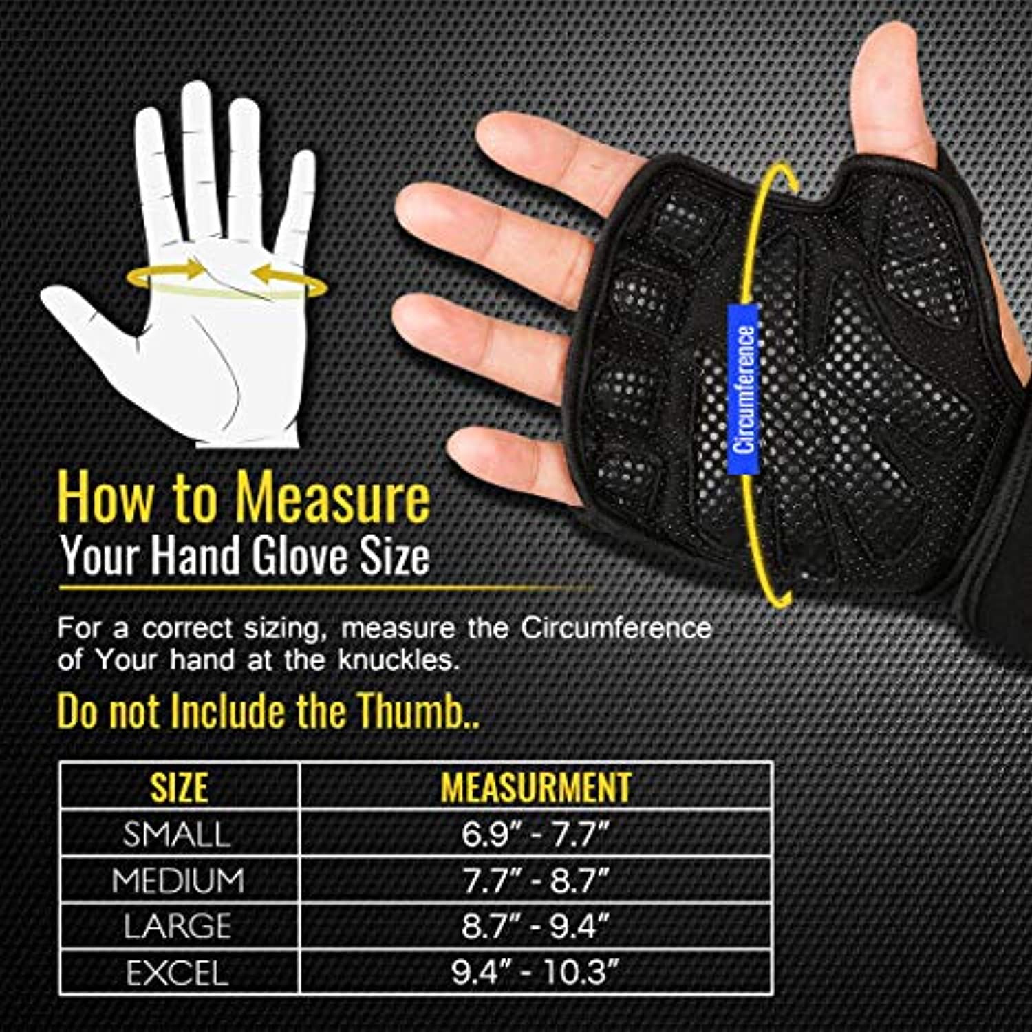 Guantes de gimnasio para levantamiento de pesas con muñequera para hombres y mujeres, guantes de entrenamiento sin dedos totalmente ventilados que protegen el pulgar y la palma, agarre extra natural para levantamiento de pesas, ejercicios de crossfit