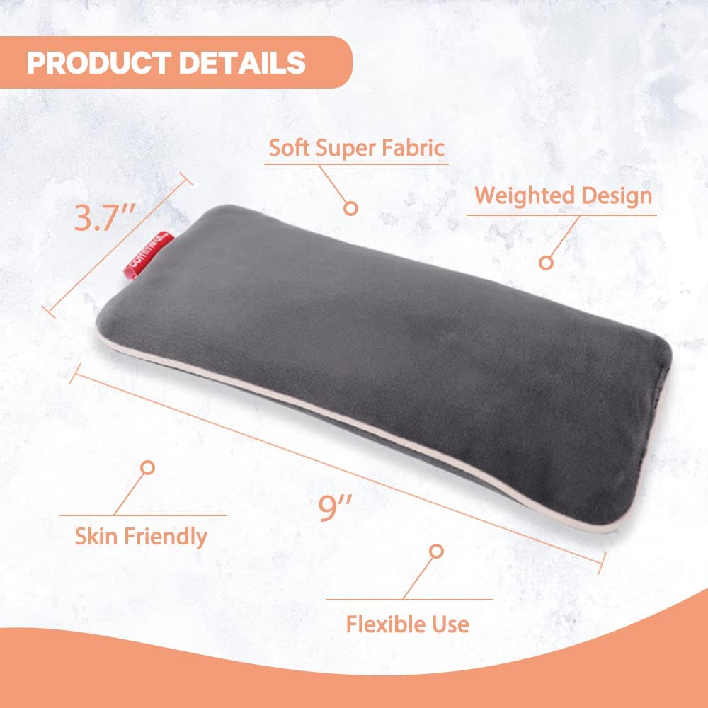Comfheat Almohada de ojos lavanda para dormir, yoga, para microondas con compresa caliente con peso, para terapia de calor húmeda, para aliviar el dolor de compresión, ojos hinchados, migraña