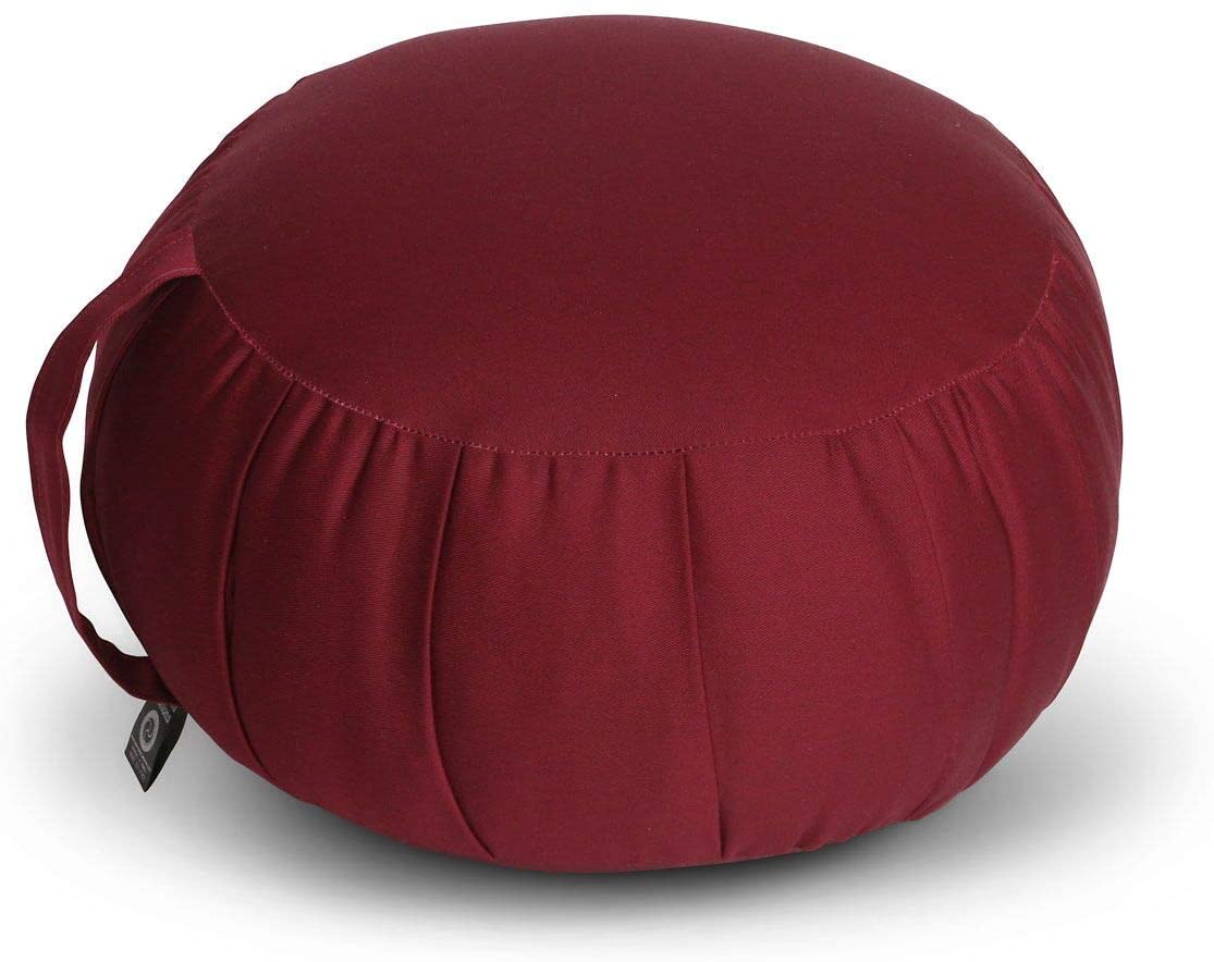 Samadhi Cushion Zafu - Cojín de meditación, sin fundas, color burdeos