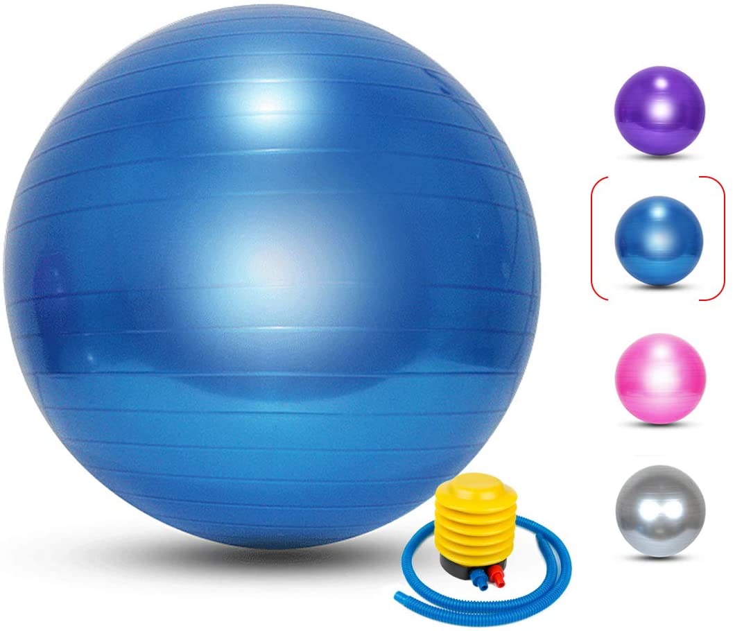 Pelota de ejercicio de 24.8 in extra gruesa silla de yoga para fitness, estabilidad, equilibrio, terapia física diseño de calidad profesional