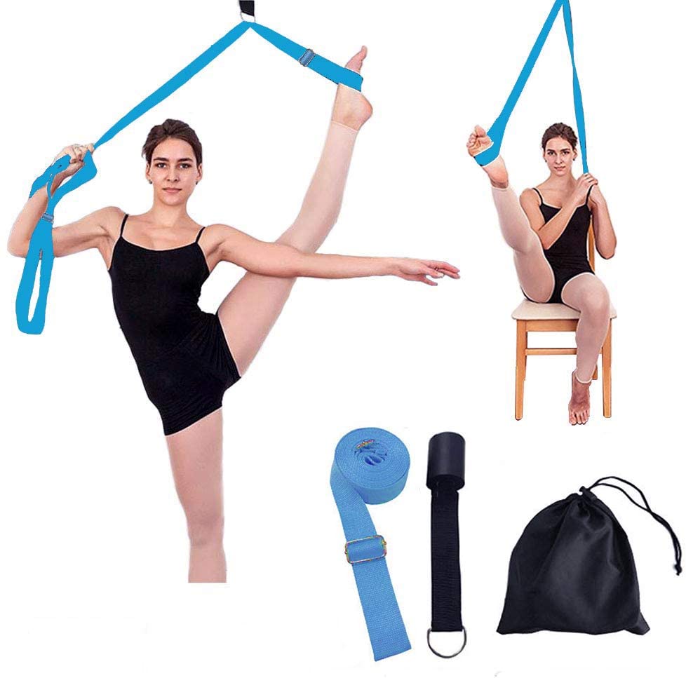 Pierna de ballet de yoga, elástico, fijación de puerta, obtener más flexible, flexibilidad y estiramiento de las correas de las piernas – ideal para gimnasia de bailes de cerezo o cualquier entrenamiento deportivo Premium elástico Fitness equipamiento ban