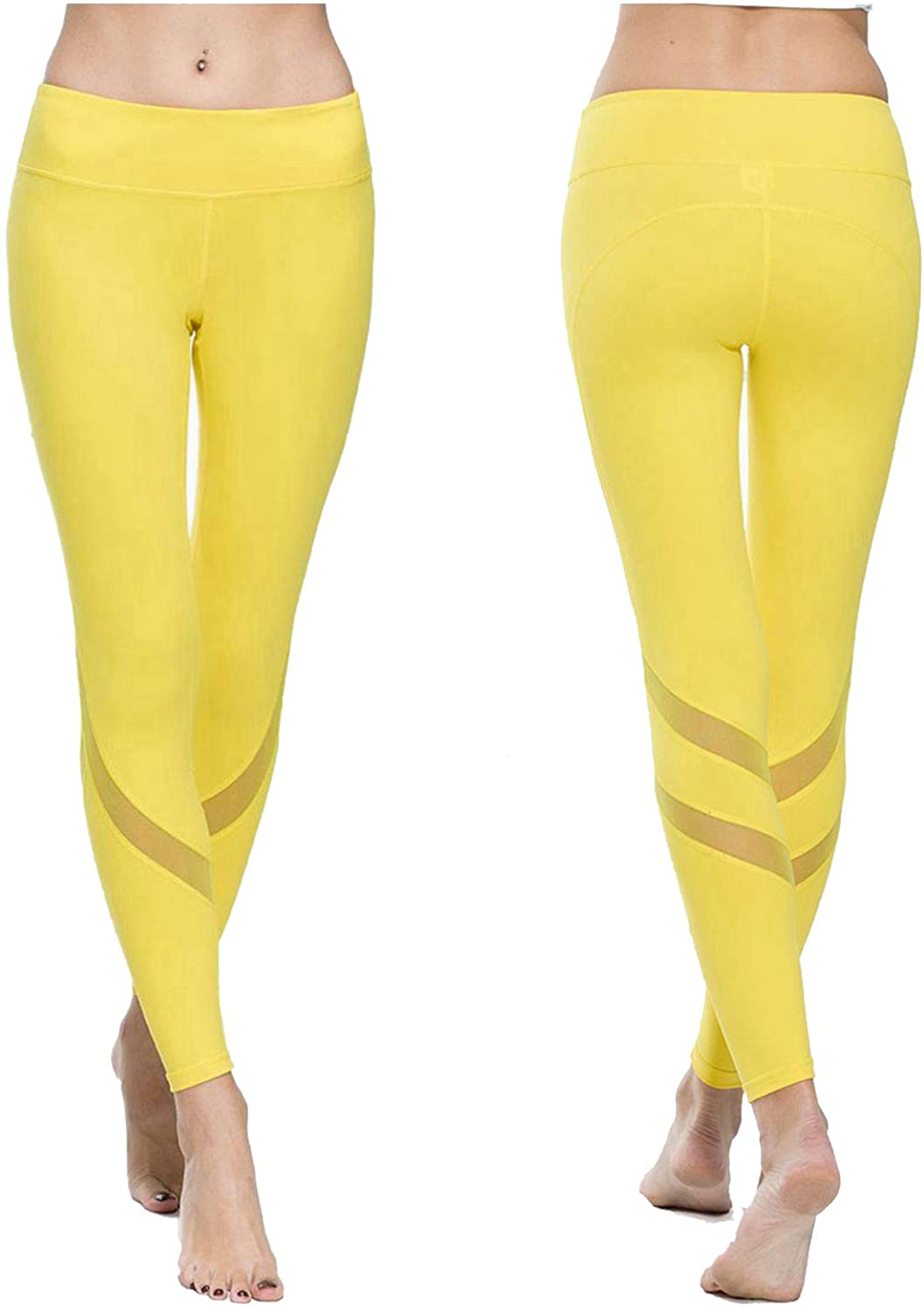 ONGASOFT Pantalones de yoga para mujer de cintura alta, 4 vías suaves y elásticos con bolsillo