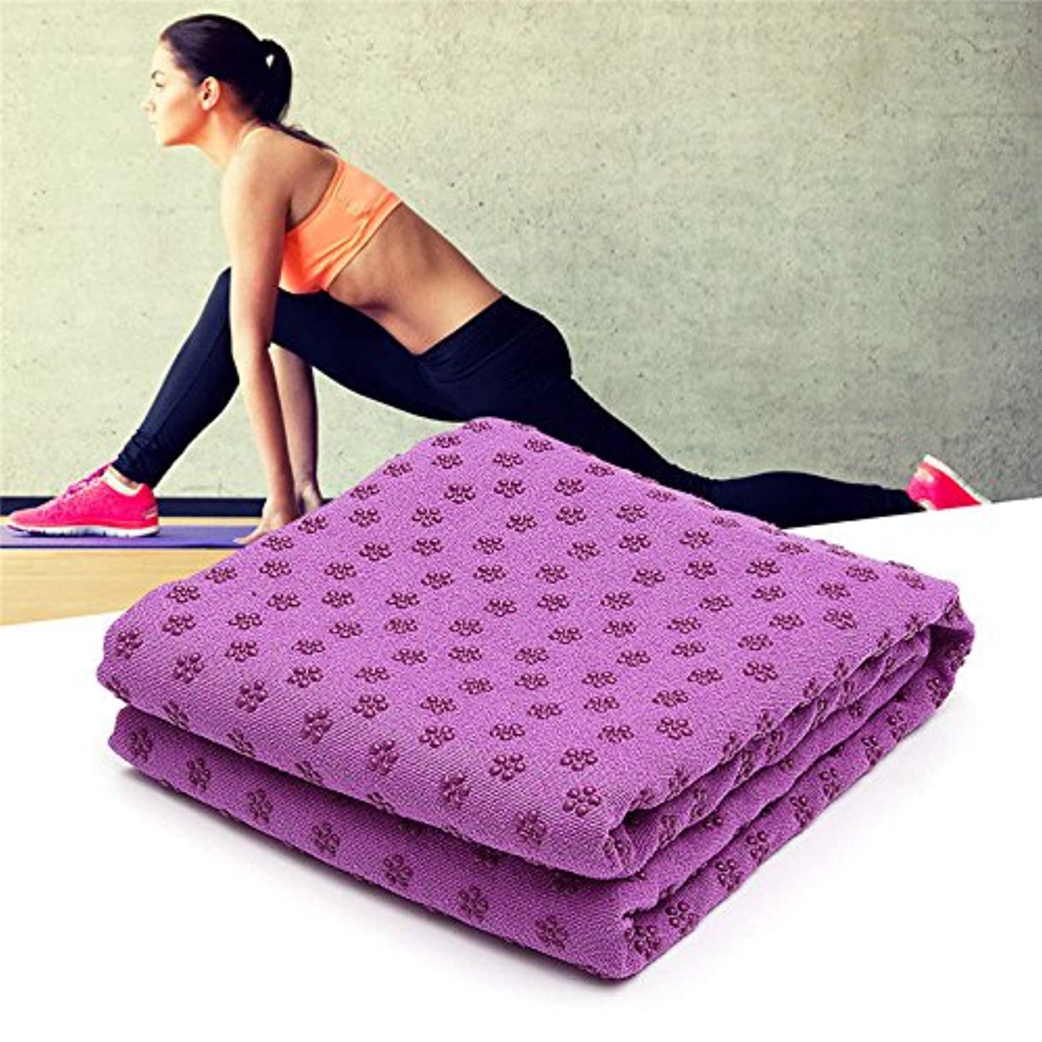 Toalla para esterilla de yoga de microfibra, antideslizante, absorbente, supersuave, 24.0 x 72.0 in