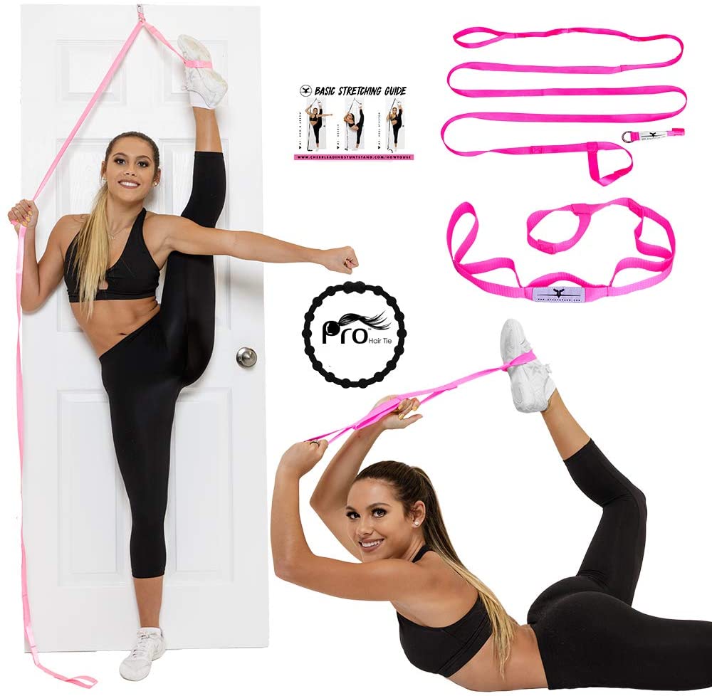 Stunt Soporte Mejor Venta de puerta Flexibilidad y estiramiento correa de pierna, ideal para Cheer, dance Gimnasia, o cualquier deporte. -