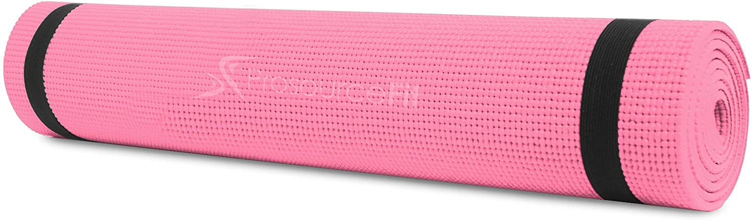 ProsourceFit - Esterilla de ejercicio para yoga (6mm de grosor, con correas de transporte, antideslizante)