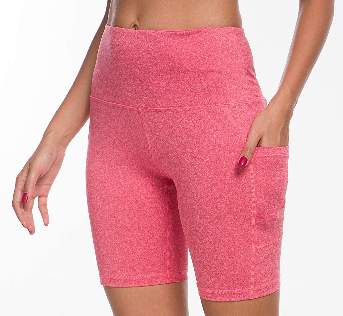 Custer's Night - Pantalones de yoga con cintura alta y bolsillo, control de abdomen, tejido de 4 vías, pantalones elásticos