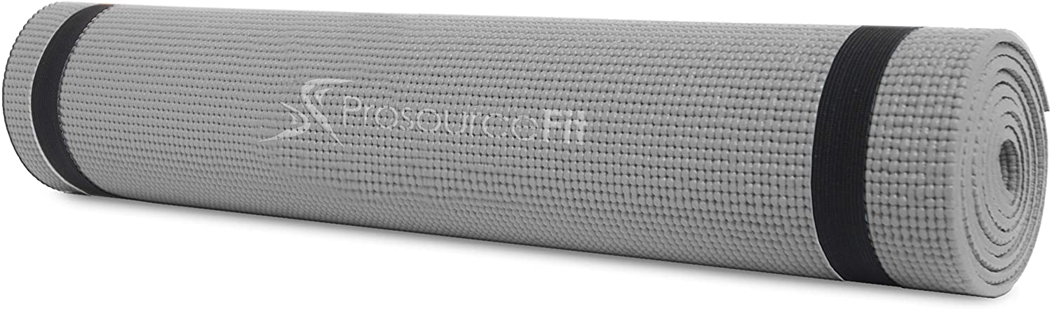 ProsourceFit - Esterilla de ejercicio para yoga (6mm de grosor, con correas de transporte, antideslizante)