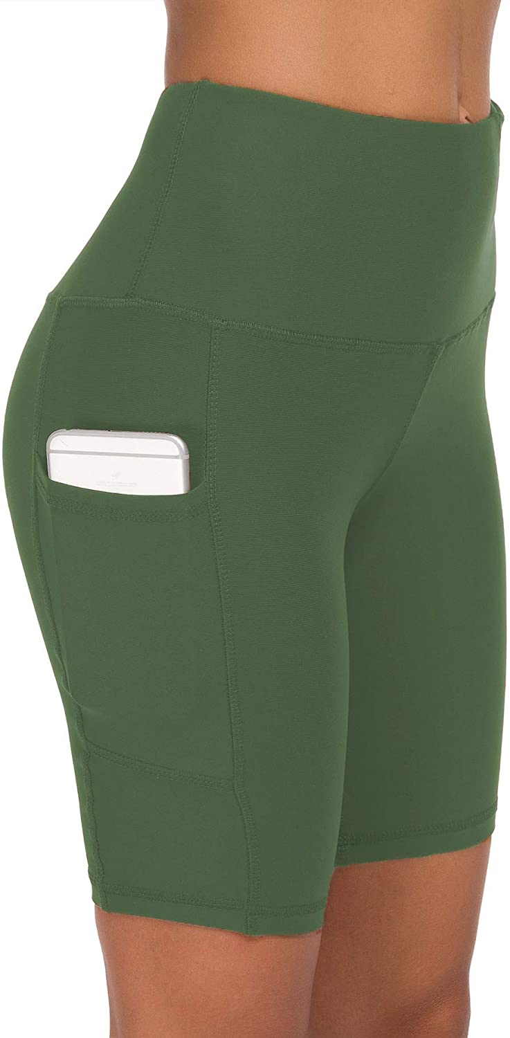 Custer's Night - Pantalones de yoga con cintura alta y bolsillo, control de abdomen, tejido de 4 vías, pantalones elásticos