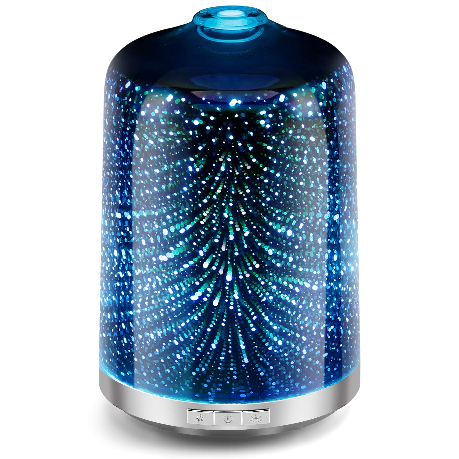 Difusor de aceite esencial 3D cristal galaxia aromaterapia difusor 8.5 fl oz aromaterapia aceite niebla fría humidificador apagado automático sin agua oficina en el hogar Yoga SPA bebé