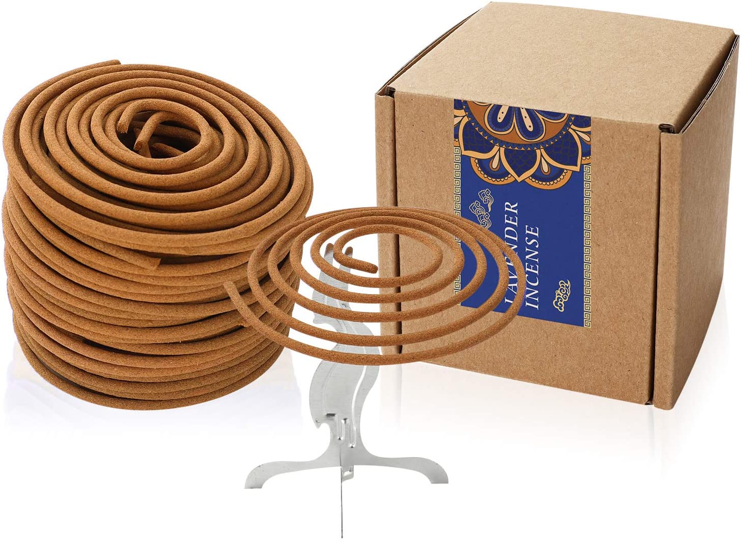 Incienso espiral para decoración del hogar, quemador de incienso (incienso de sándalo)