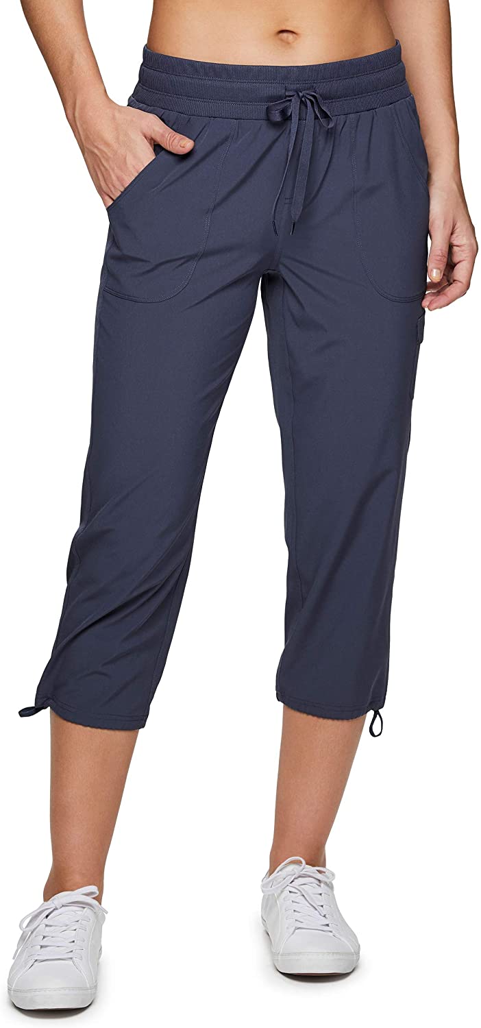 RBX Active - Pantalón capri con cordón para mujer