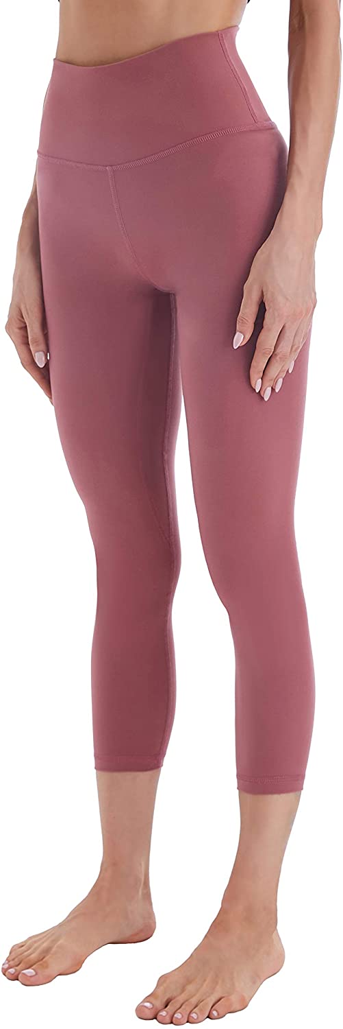 Mipaws - Leggings de altura para mujer de 7/8 de longitud para yoga con control de barriga, cintura sin costuras