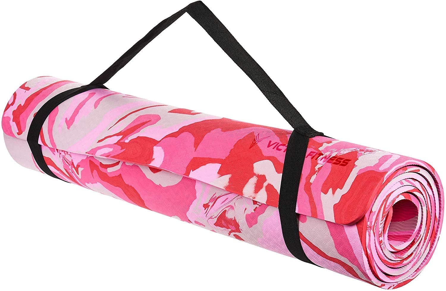 Victor Fitness - Esterilla de yoga ecológica hecha de un material TPE de primera calidad que proporciona textura antideslizante, perfecta para entrenamientos en interiores y exteriores, ideal para yoga caliente, pilates y bikram.