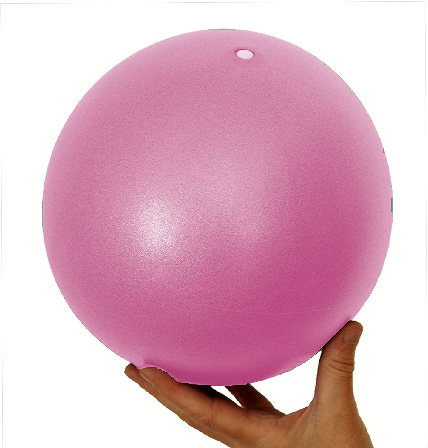 OdeZone - Mini bola de yoga – Mini pelota de ejercicio – Flexible, pelota suave – muslos y entrenamiento de núcleo, pilates, barre – Bender, estabilidad y equilibrio ejercicio – terapia física – 9.0 in con paja inflable