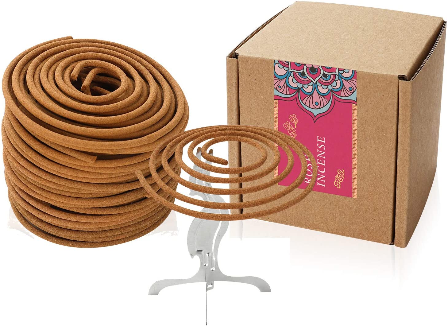 Incienso espiral para decoración del hogar, quemador de incienso (incienso de sándalo)
