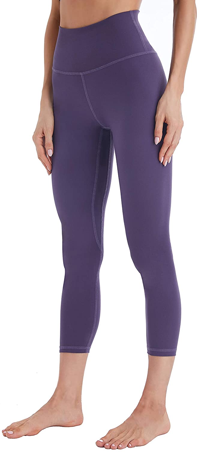 Mipaws - Leggings de altura para mujer de 7/8 de longitud para yoga con control de barriga, cintura sin costuras