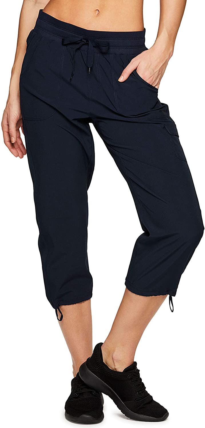 RBX Active - Pantalón capri con cordón para mujer