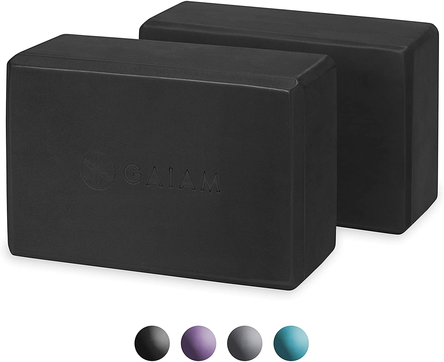 Gaiam Essentials - Bloque de yoga (set de 2), espuma de EVA suave y antideslizante, multiuso