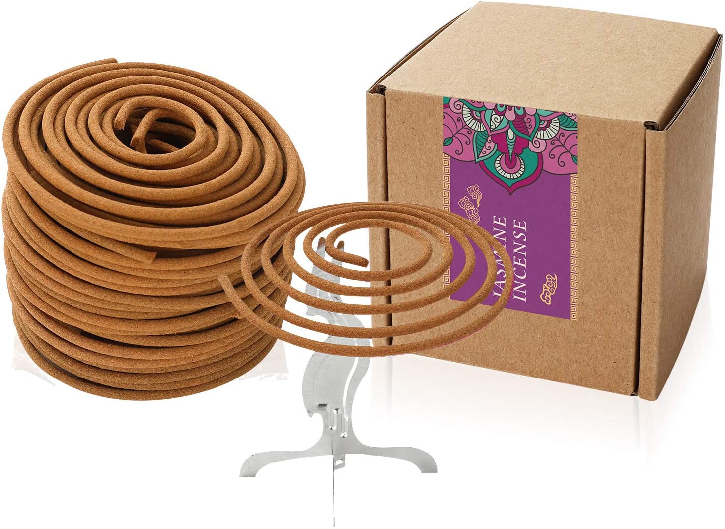 Incienso espiral para decoración del hogar, quemador de incienso (incienso de sándalo)