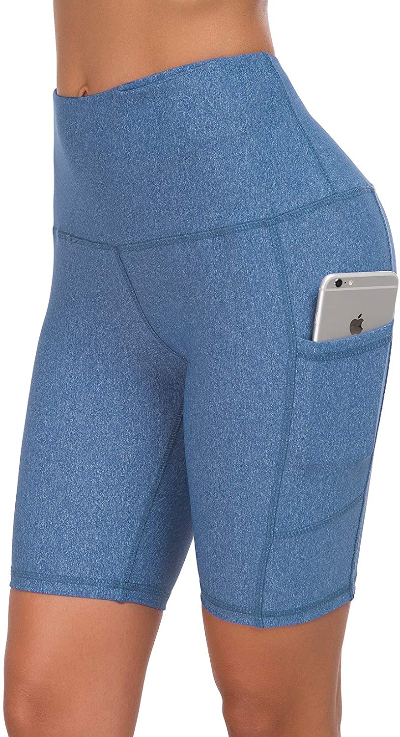 Custer's Night - Pantalones de yoga con cintura alta y bolsillo, control de abdomen, tejido de 4 vías, pantalones elásticos