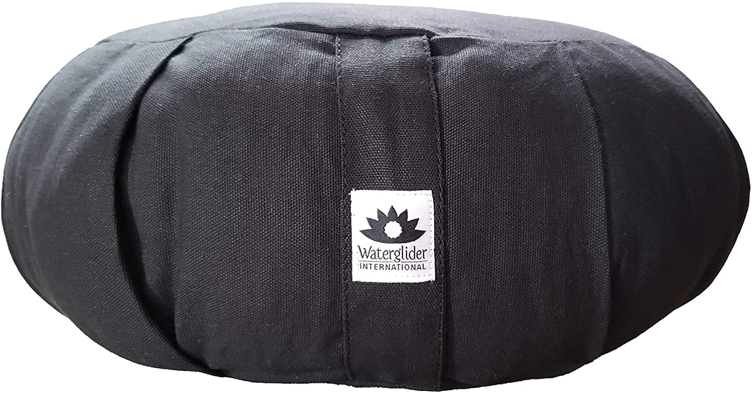 Cojín de meditación de algodón orgánico Waterglider International de Organic Cotton Stuffing (blanco natural)